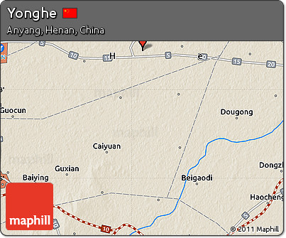 Shaded Relief Map of Yonghe