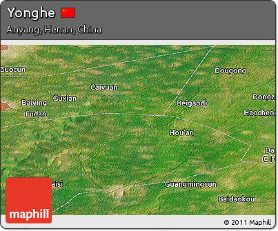 Satellite Panoramic Map of Yonghe