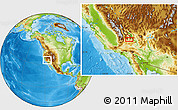 Physical Location Map of the area around 35° 52' 19" N, 117° 13' 29" W