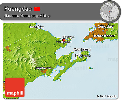 Physical 3D Map of Huangdao