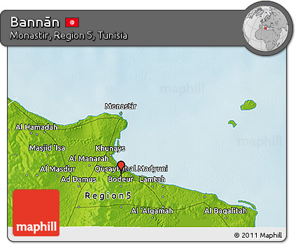 Physical 3D Map of Bannān
