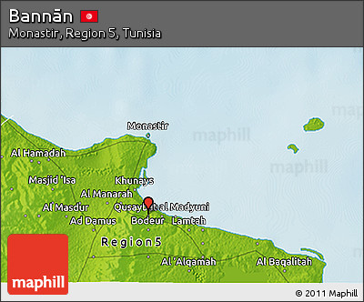 Physical 3D Map of Bannān