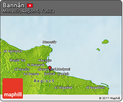 Physical 3D Map of Bannān