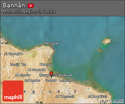 Satellite Map of Bannān