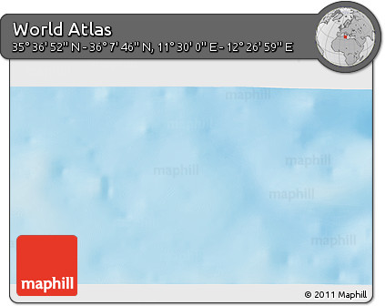 Physical 3D Map of the Area around 35° 52' 19" N, 11° 58' 29" E