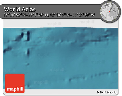 Satellite 3D Map of the Area around 35° 52' 19" N, 11° 49' 29" W