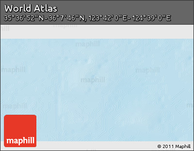 Physical 3D Map of the Area around 35° 52' 19" N, 124° 10' 30" E
