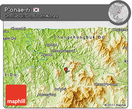 Physical 3D Map of P'onae-ri