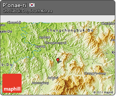 Physical 3D Map of P'onae-ri