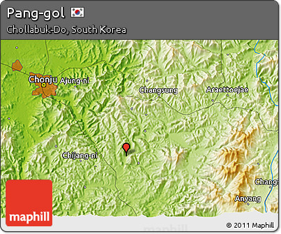 Physical 3D Map of Pang-gol