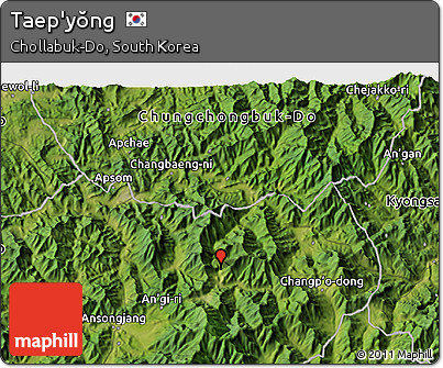 Satellite 3D Map of Taep'yŏng