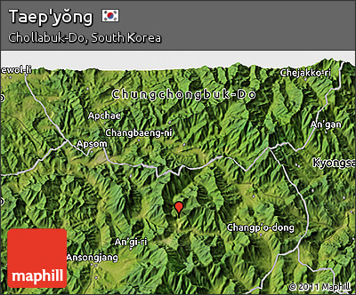 Satellite 3D Map of Taep'yŏng