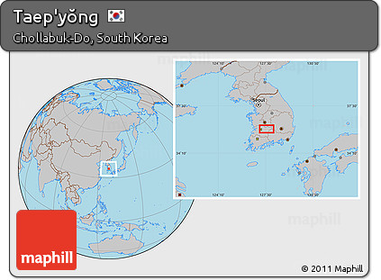 Gray Location Map of Taep'yŏng