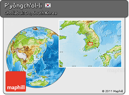Physical Location Map of P'yŏngch'ol-li