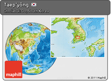 Physical Location Map of Taep'yŏng