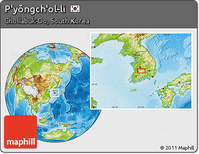 Physical Location Map of P'yŏngch'ol-li
