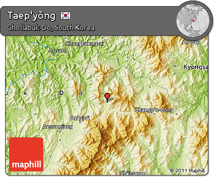 Physical Map of Taep'yŏng