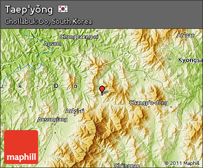 Physical Map of Taep'yŏng