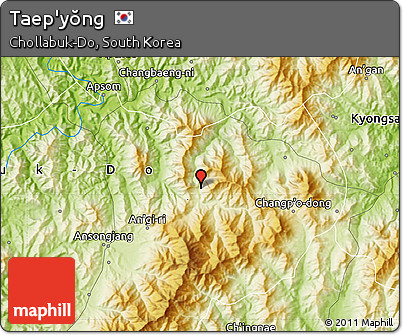 Physical Map of Taep'yŏng