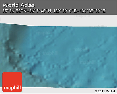 Satellite 3D Map of the Area around 35° 52' 19" N, 130° 7' 30" E