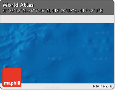Physical 3D Map of the Area around 35° 52' 19" N, 148° 49' 29" E