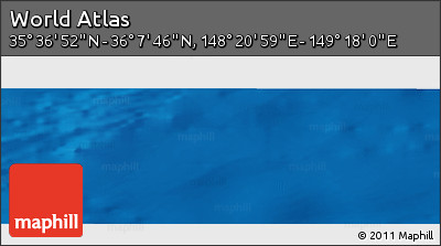 Physical Panoramic Map of the Area around 35° 52' 19" N, 148° 49' 29" E