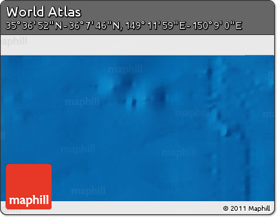 Physical 3D Map of the Area around 35° 52' 19" N, 149° 40' 30" E