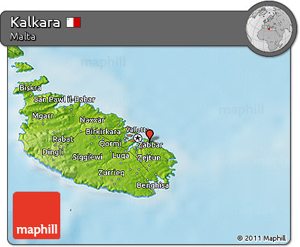 Physical 3D Map of Kalkara