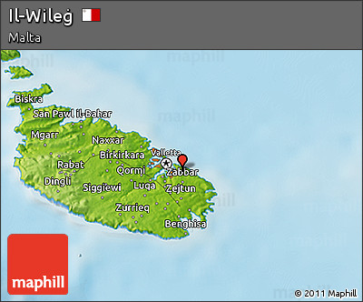 Physical 3D Map of Il-Wileġ