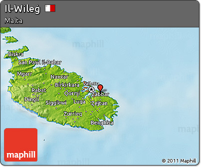 Physical 3D Map of Il-Wileġ