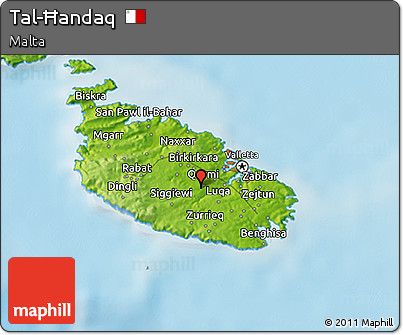 Physical 3D Map of Tal-Ħandaq