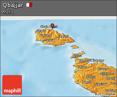 Political 3D Map of Qbajjar