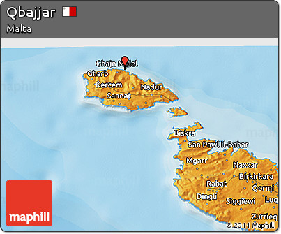Political 3D Map of Qbajjar