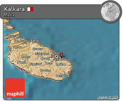 Satellite 3D Map of Kalkara