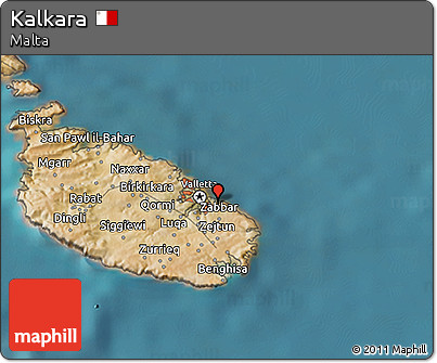 Satellite 3D Map of Kalkara