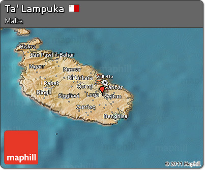 Satellite 3D Map of Ta' Lampuka