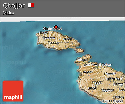 Satellite 3D Map of Qbajjar