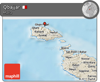 Shaded Relief 3D Map of Qbajjar