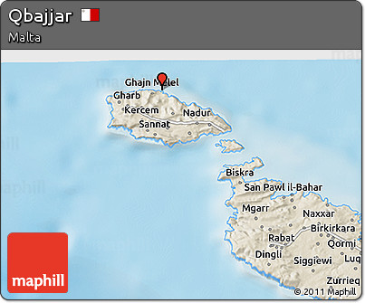 Shaded Relief 3D Map of Qbajjar