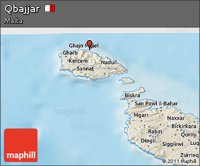 Shaded Relief 3D Map of Qbajjar