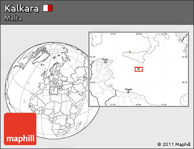 Blank Location Map of Kalkara
