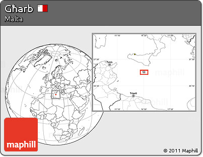 Blank Location Map of Għarb