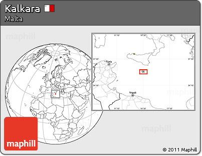 Blank Location Map of Kalkara