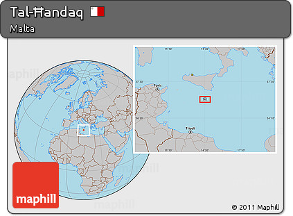 Gray Location Map of Tal-Ħandaq