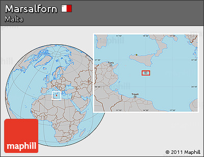 Gray Location Map of Marsalforn