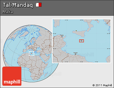 Gray Location Map of Tal-Ħandaq