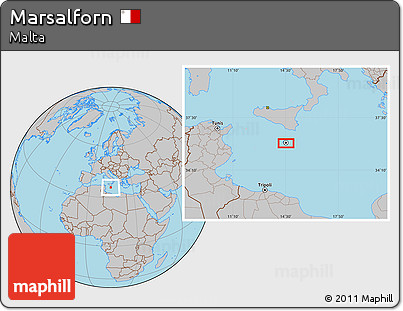 Gray Location Map of Marsalforn
