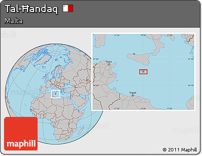 Gray Location Map of Tal-Ħandaq
