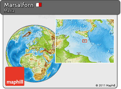Physical Location Map of Marsalforn