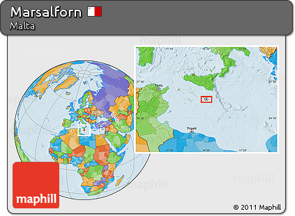 Political Location Map of Marsalforn